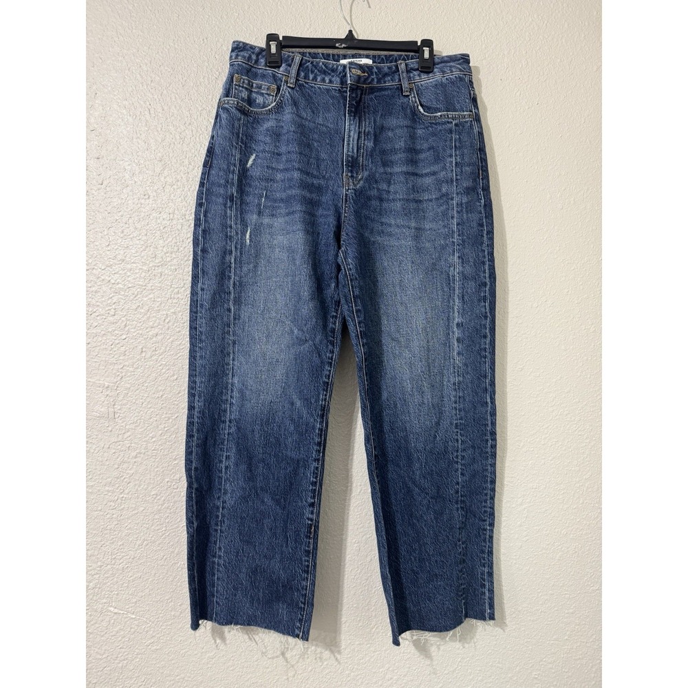 Bayeas Jeans Womens 32 Los Angeles Denim Wide Leg High Rise Baggy